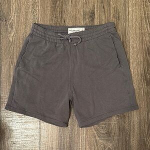 Abercrombie & Fitch Gray Athletic Shorts with Elastic Waistband